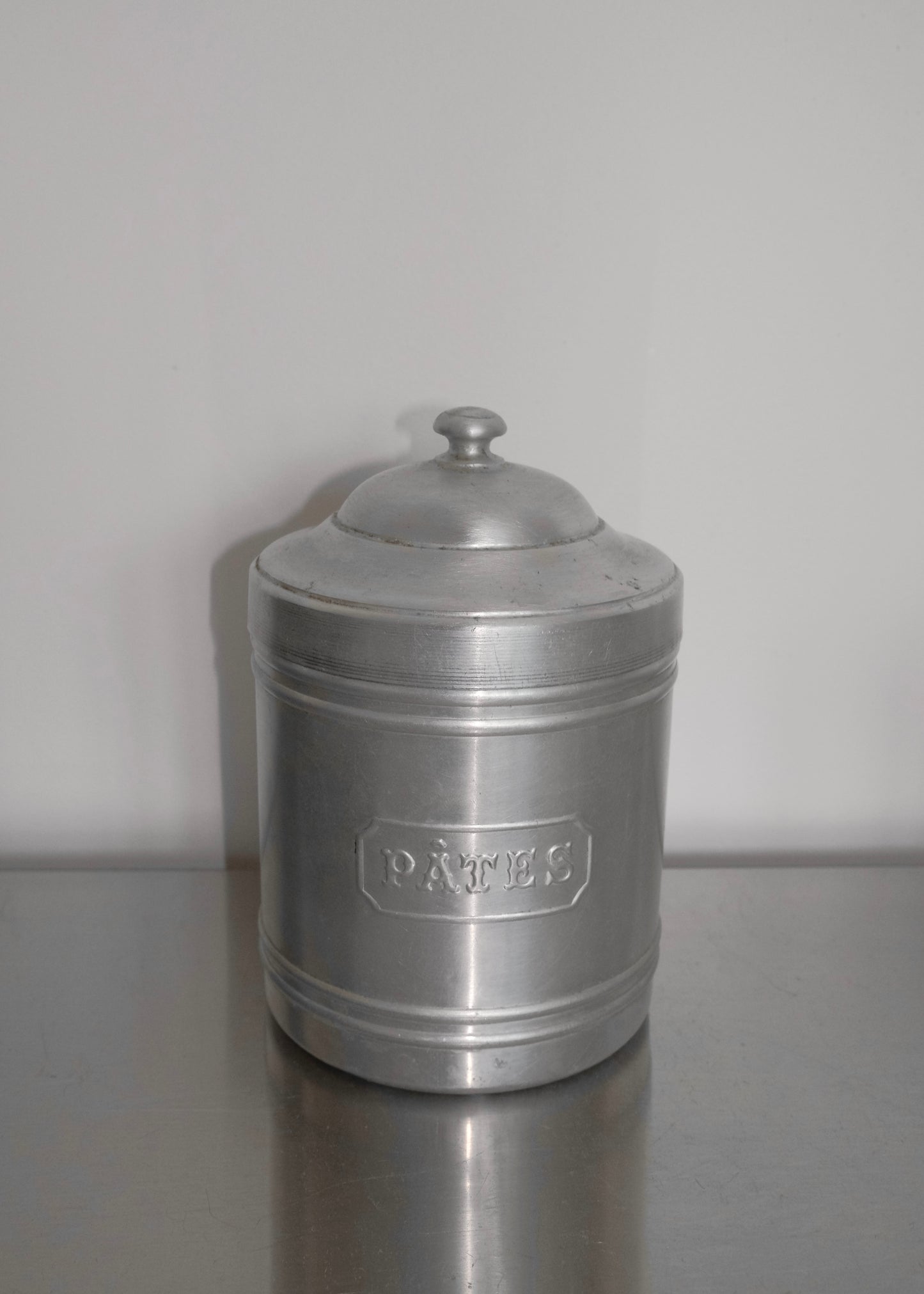 série de 5 pots à épices vintage aluminium