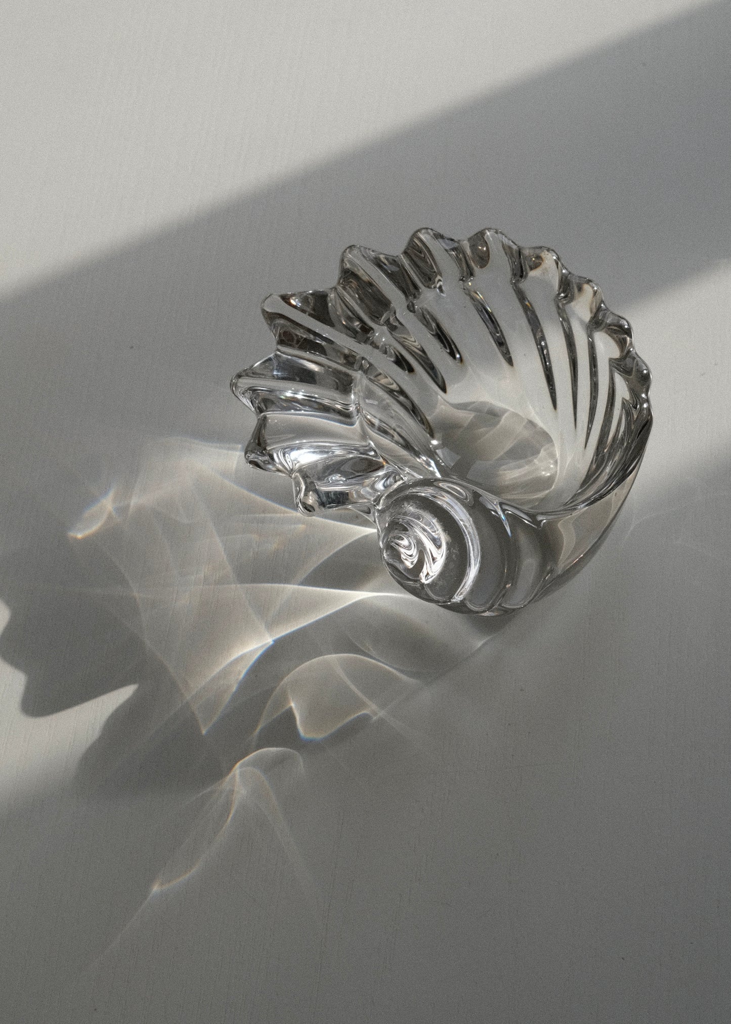 vide-poche coquillage en cristal