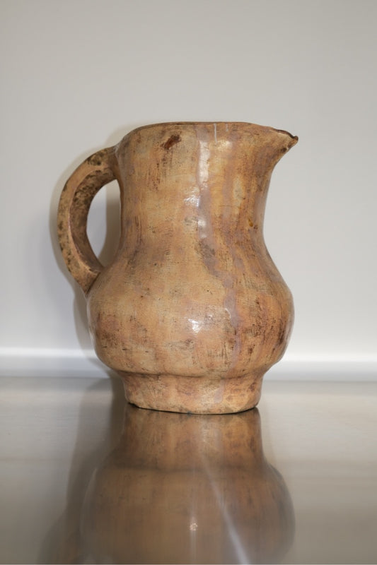 pichet en terre vernissée artisanal