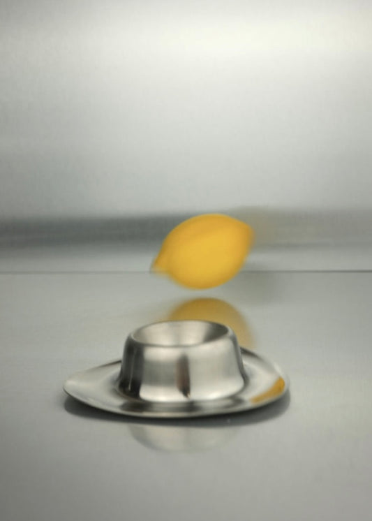 duo de coquetiers design en métal forme organique