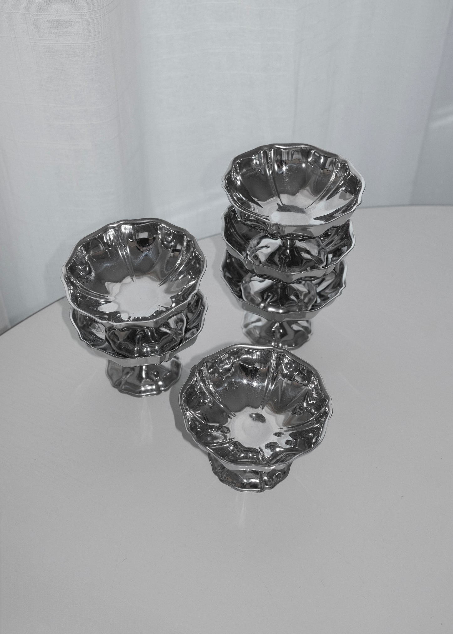 set de 6 coupelles inox