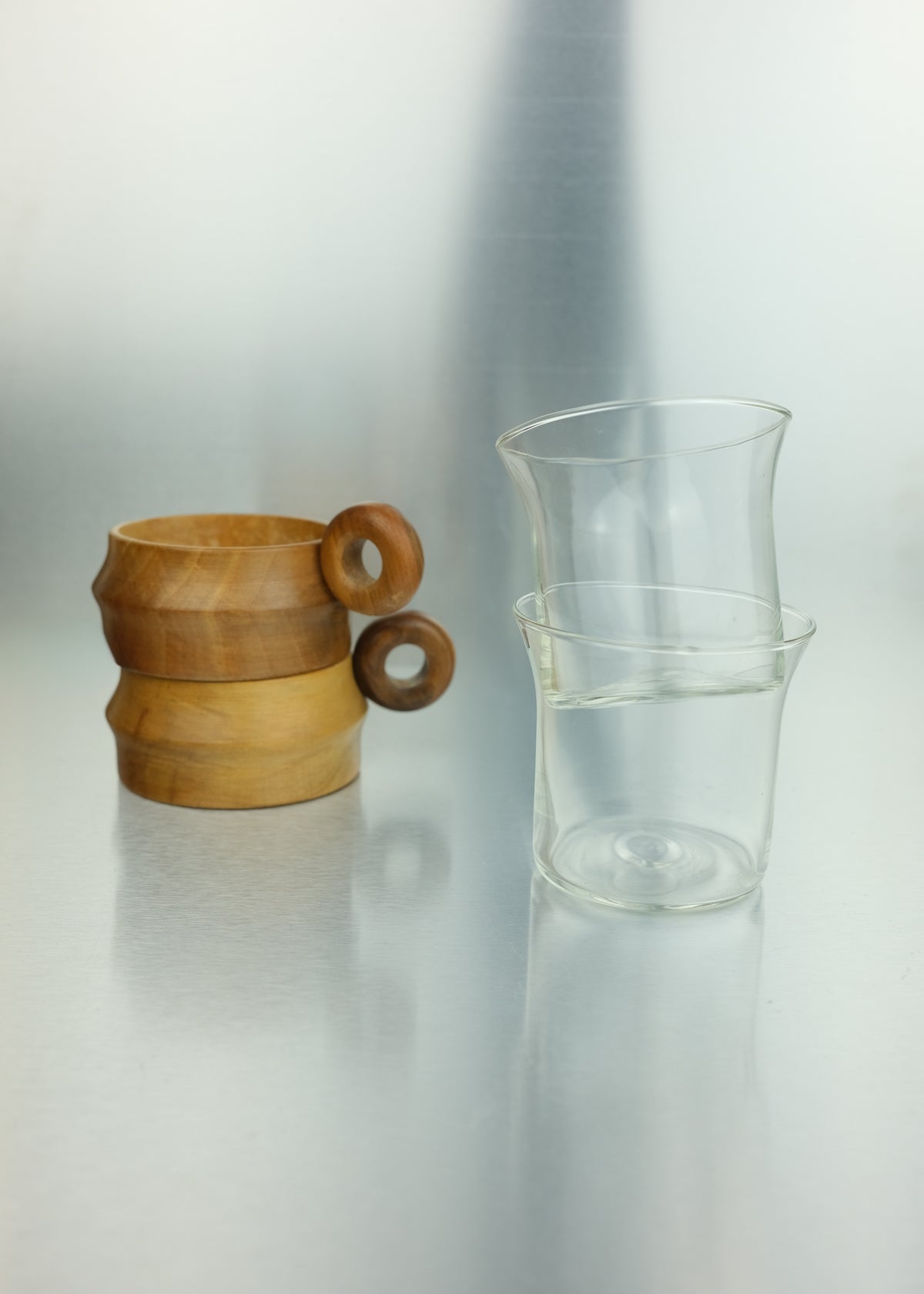 duo de tasses en bois tourné