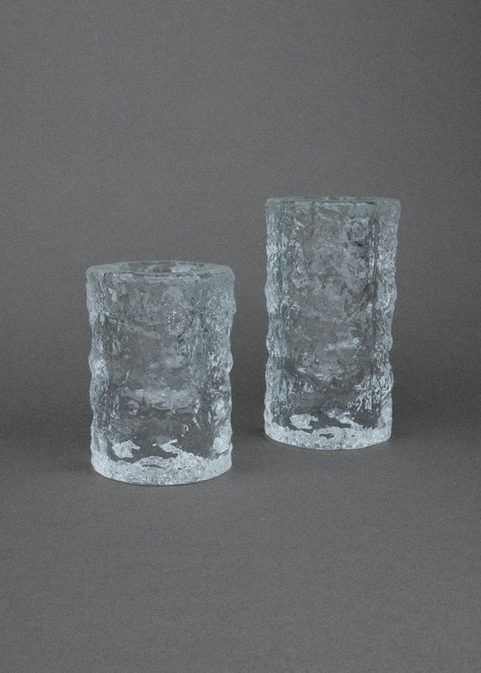 paire de bougeoirs Ice Glass