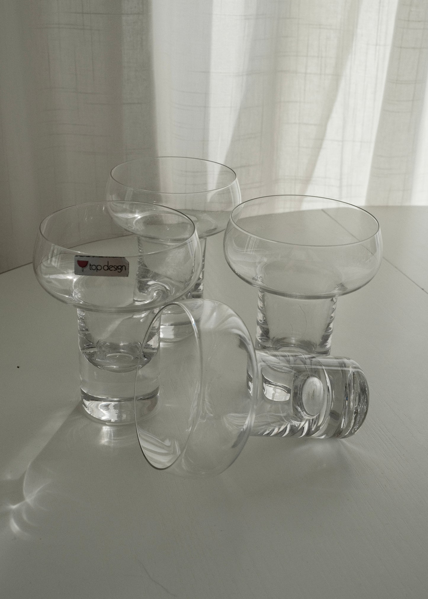 4 petits verres en cristal Top Design 1970