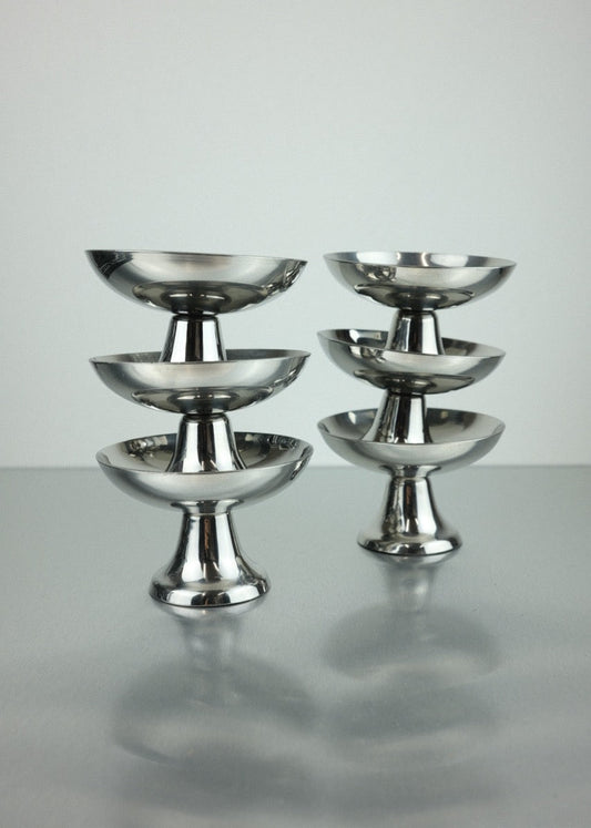 6 coupelles en inox design moderne
