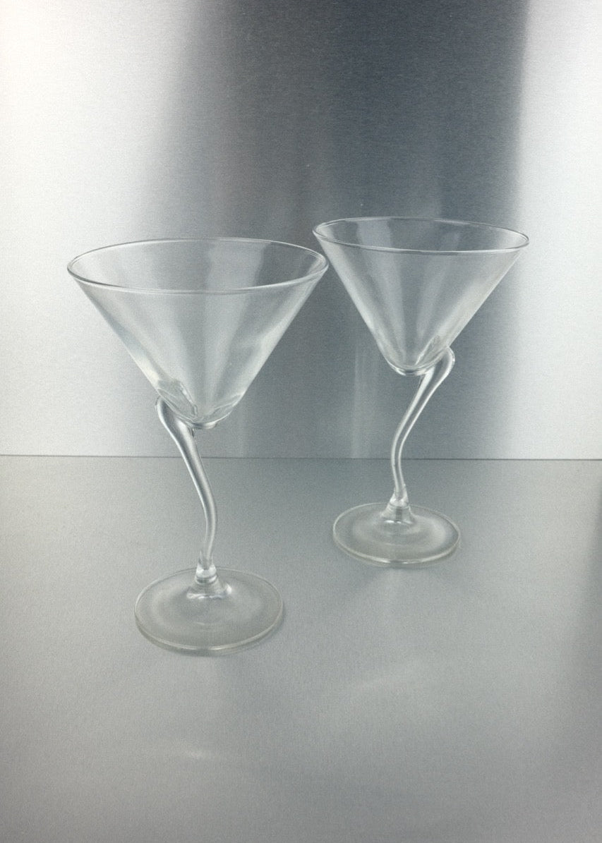 duo de verres à martini zig zag