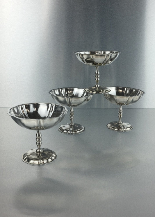 4 coupelles inox design sculptural