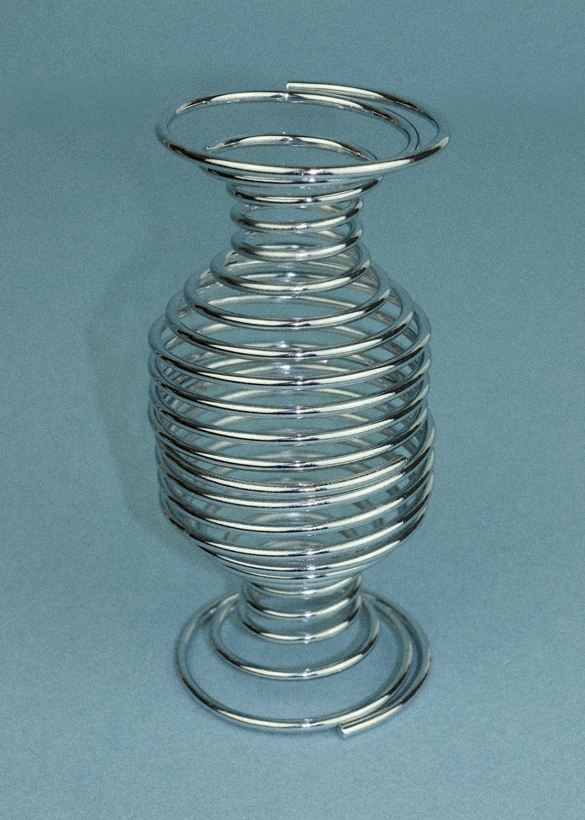 duo de coquetiers spirale chromés