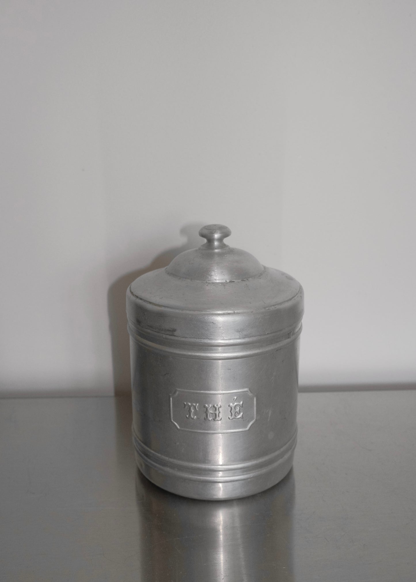 série de 5 pots à épices vintage aluminium
