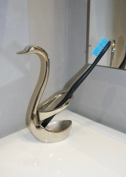 cygne porte-cuillères en métal