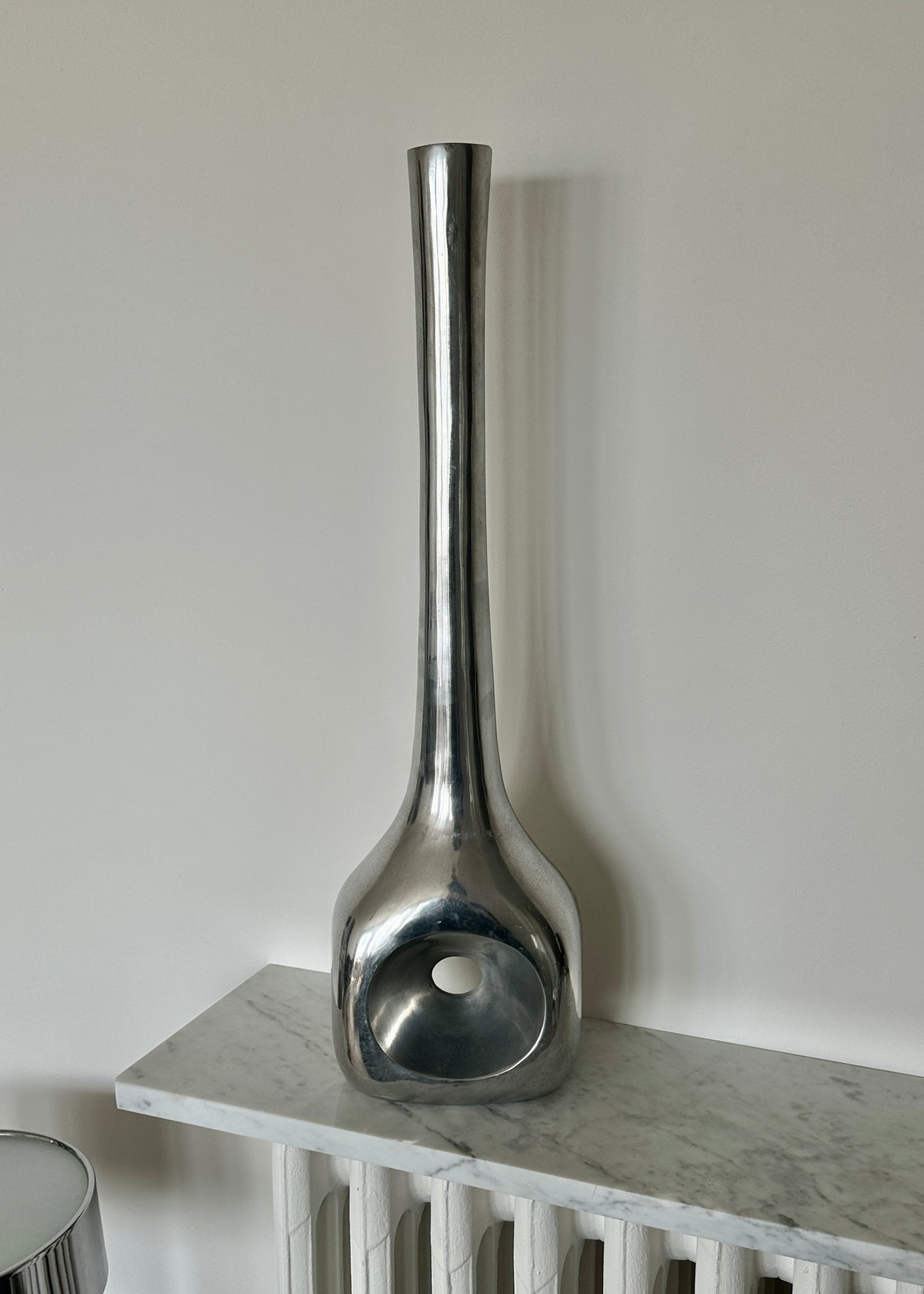 grand vase fonte d'aluminium 1970