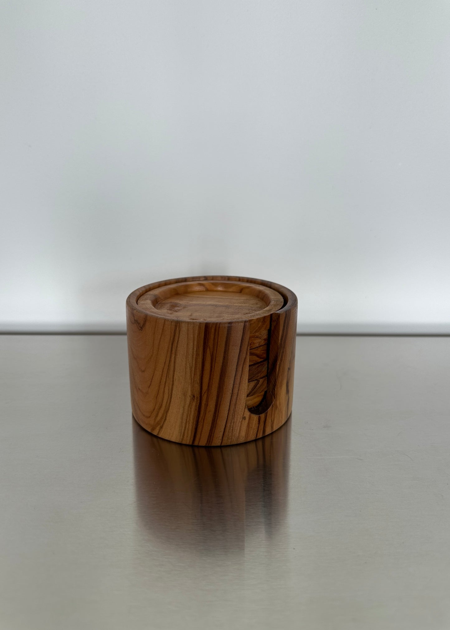 6 dessous de verres en bois d'olivier