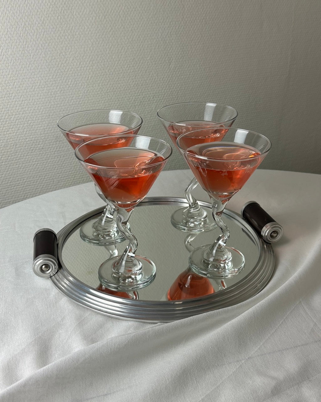 set de 4 verres à martini pied zig zag