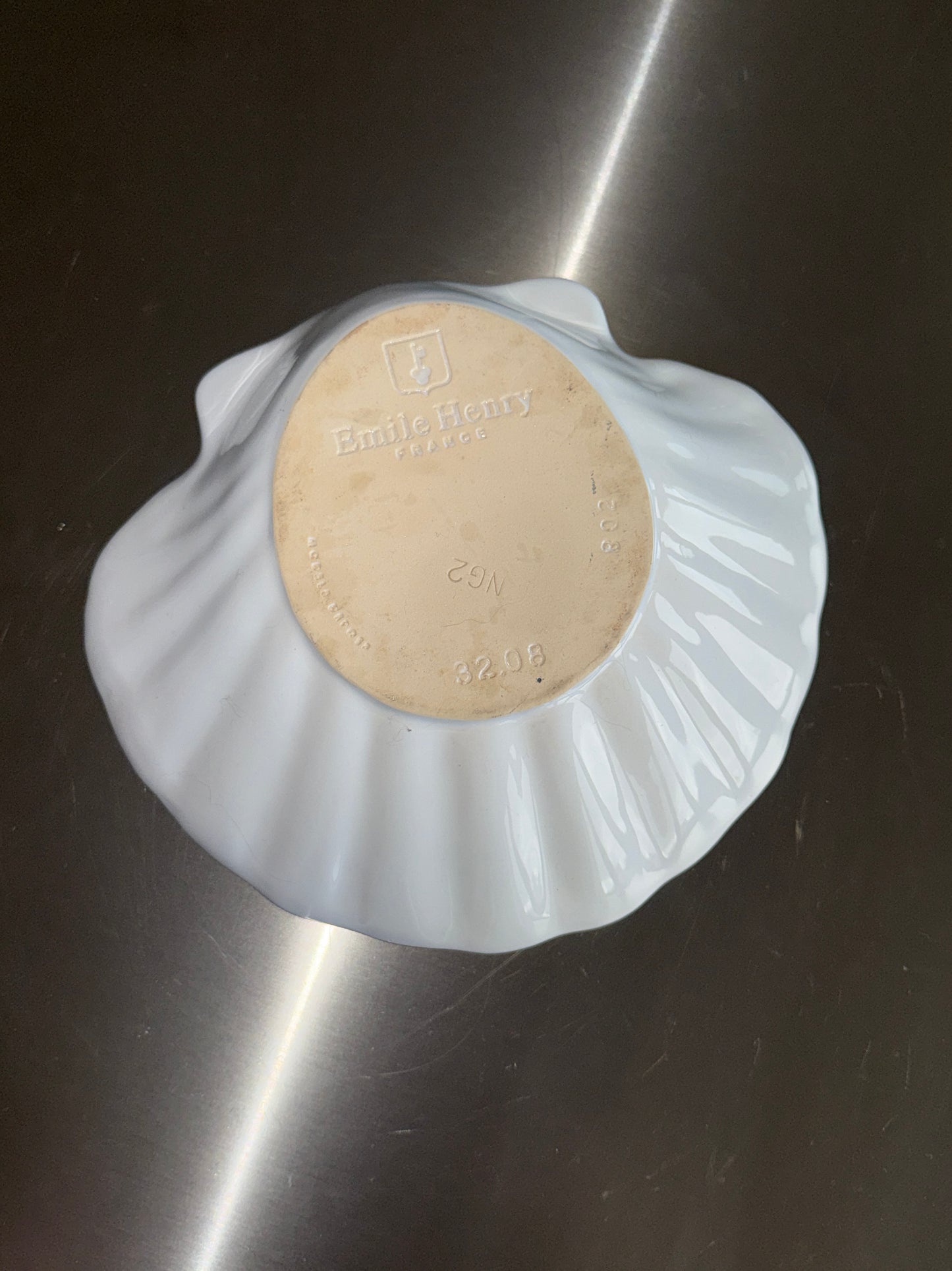 plat céramique coquille Saint-Jacques