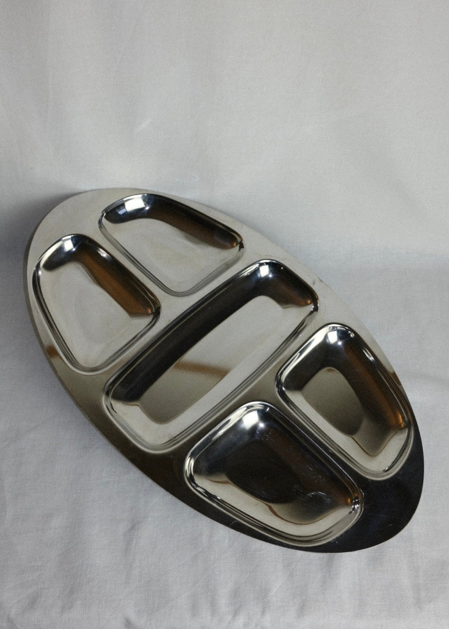 serviteur ovale en inox