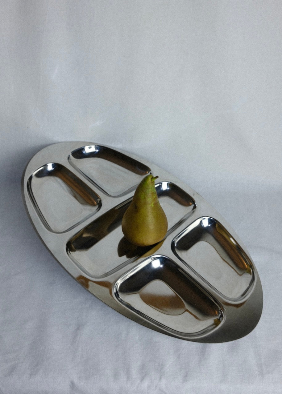 serviteur ovale en inox
