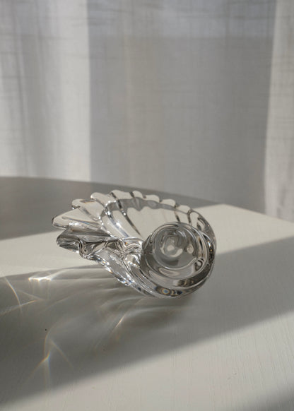 vide-poche coquillage en cristal