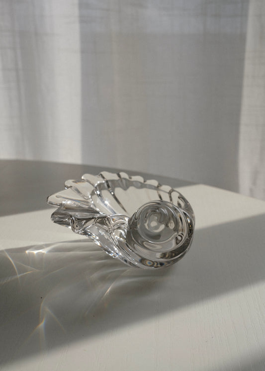 vide-poche coquillage en cristal