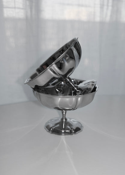 set de 6 coupelles inox