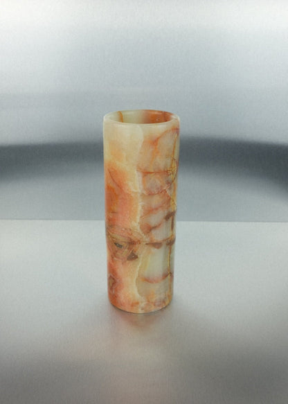 vase en onyx orangé