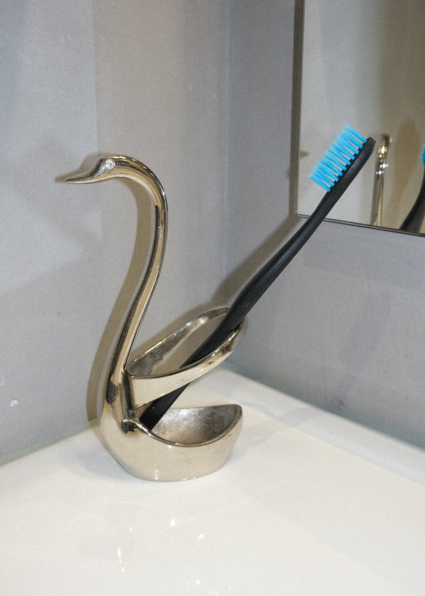 cygne porte-cuillères en métal