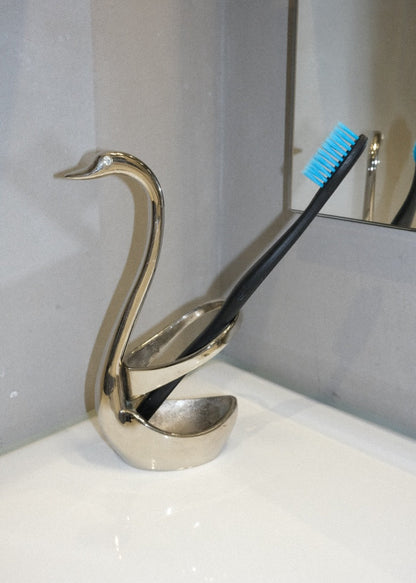cygne porte-cuillères en métal