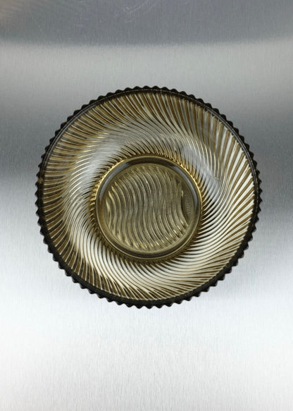 duo de coupelles en verre fumé années 70