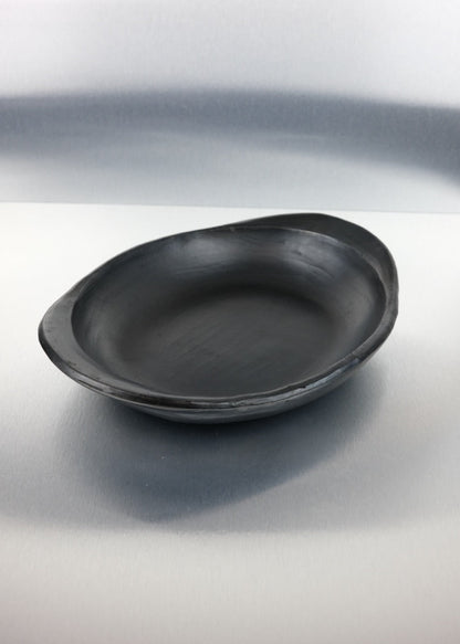 set de 2 tasses et soucoupes + plat en terre noire