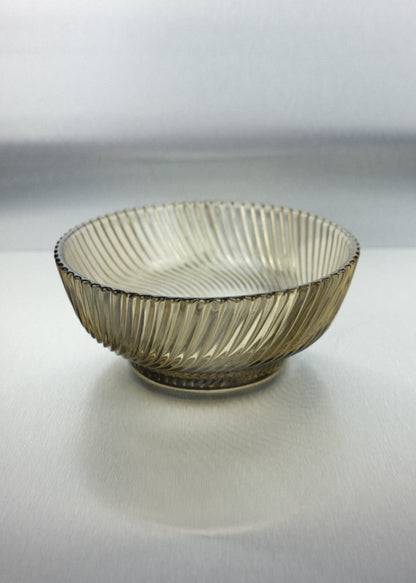 duo de coupelles en verre fumé années 70