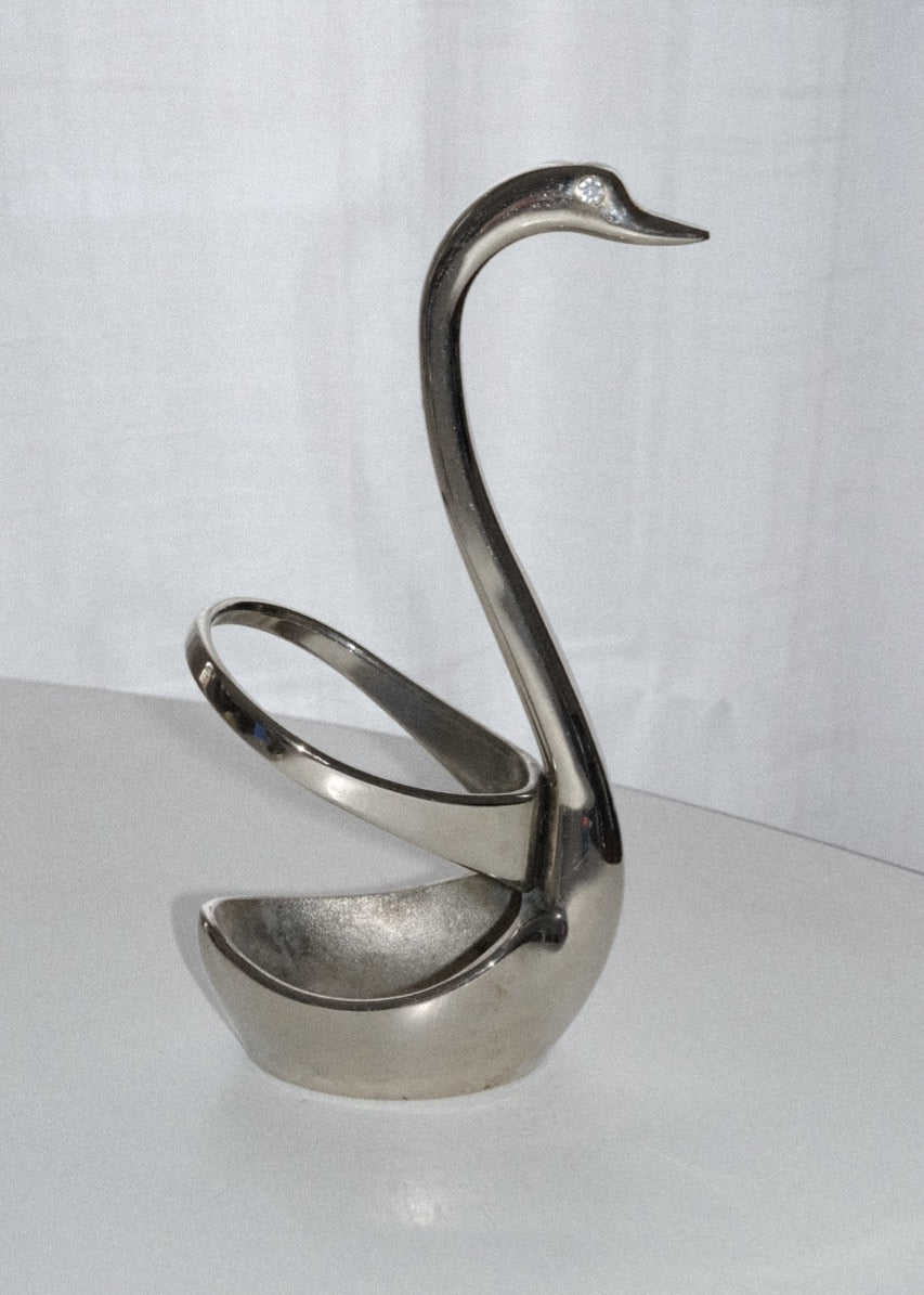 cygne porte-cuillères en métal