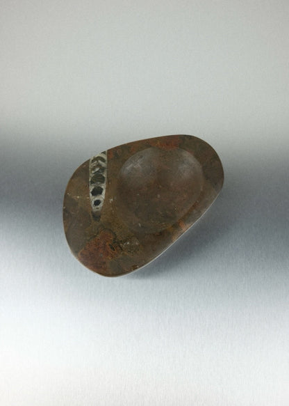 vide-poche en pierre fossile