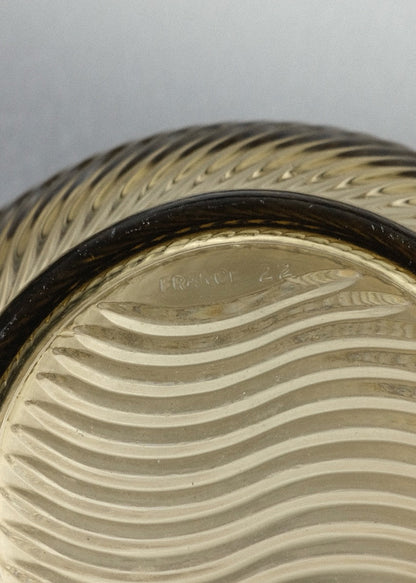 duo de coupelles en verre fumé années 70