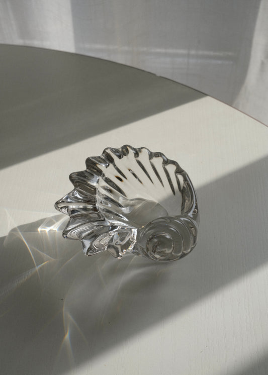 vide-poche coquillage en cristal