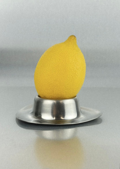 duo de coquetiers design en métal forme organique