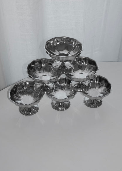 set de 6 coupelles inox