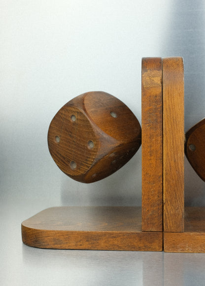 serre-livres dés en bois