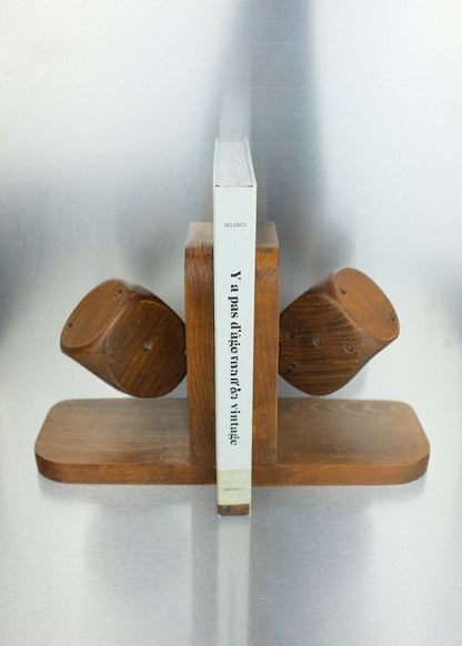 serre-livres dés en bois