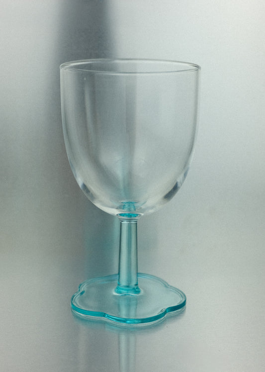 4 verres fleurs bleues