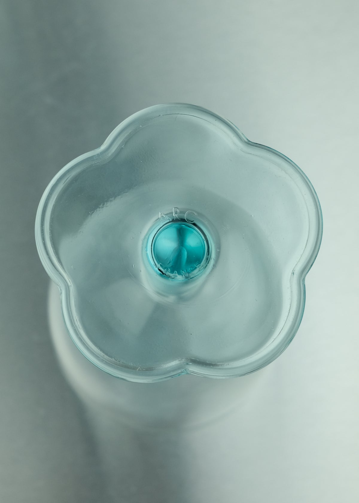 4 verres fleurs bleues