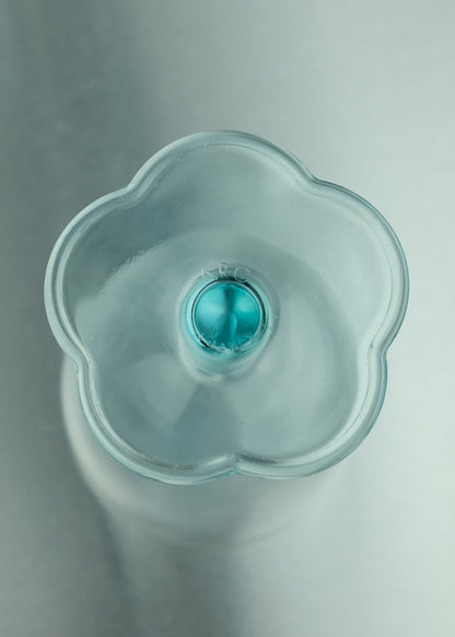 4 verres fleurs bleues