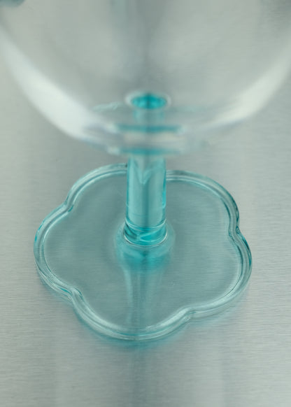 4 verres fleurs bleues