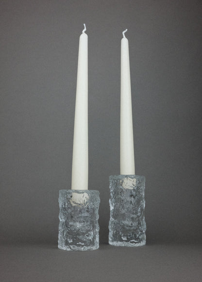 paire de bougeoirs Ice Glass