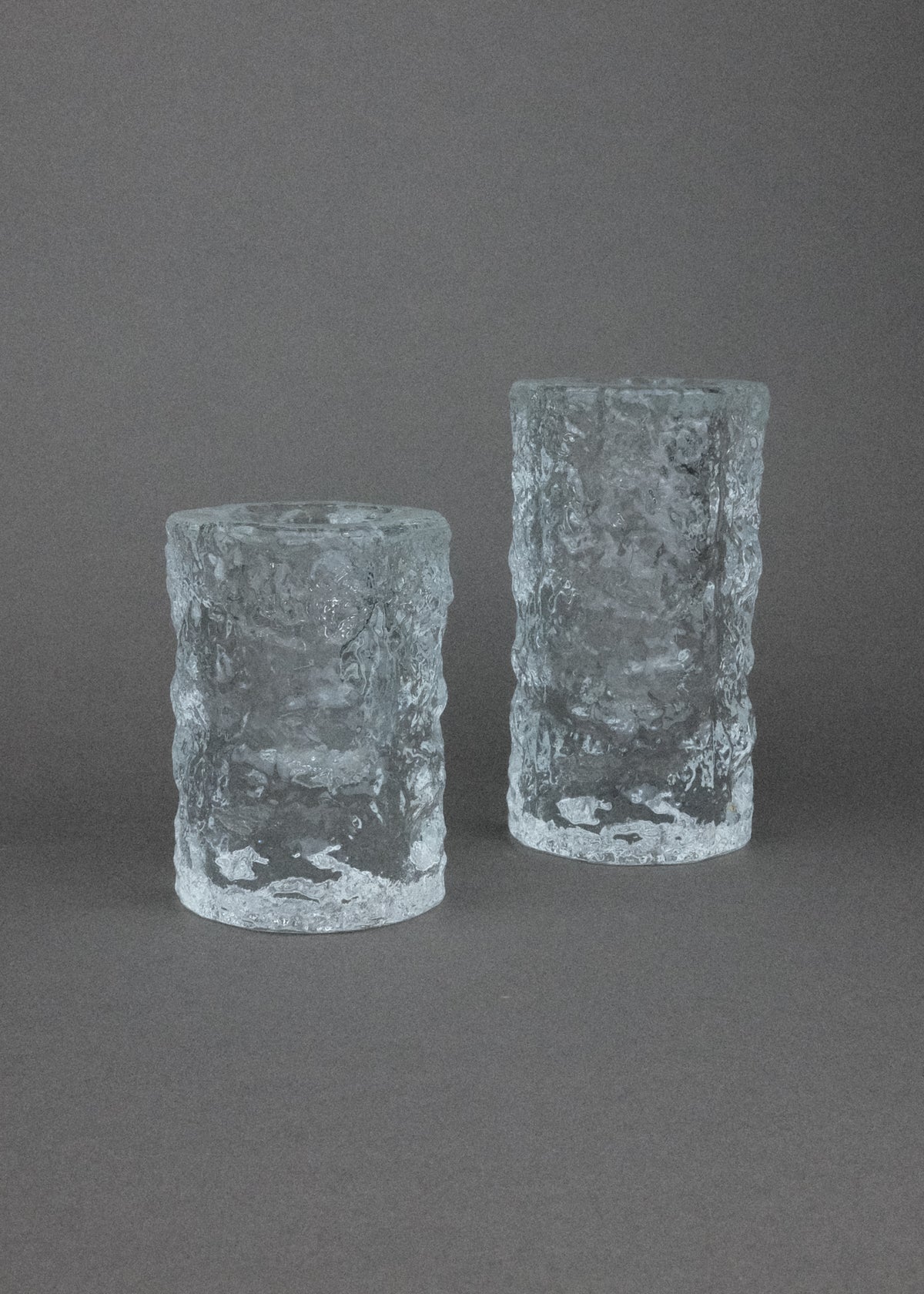paire de bougeoirs Ice Glass