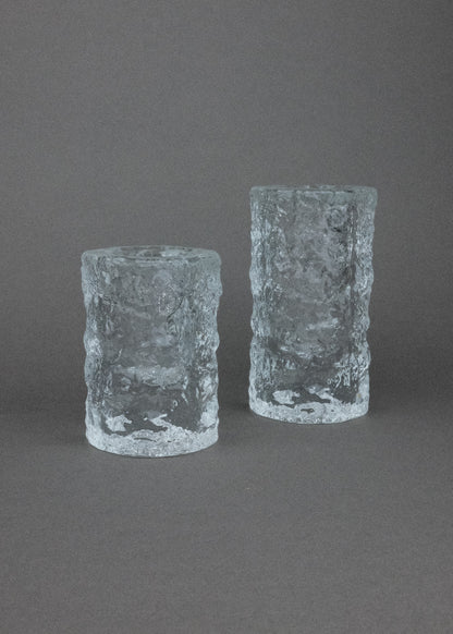 paire de bougeoirs Ice Glass