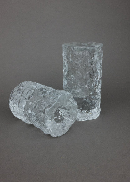 paire de bougeoirs Ice Glass