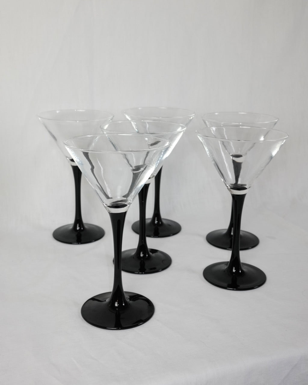 6 verres à martini Luminarc "domino"