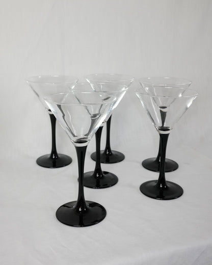 6 verres à martini Luminarc "domino"