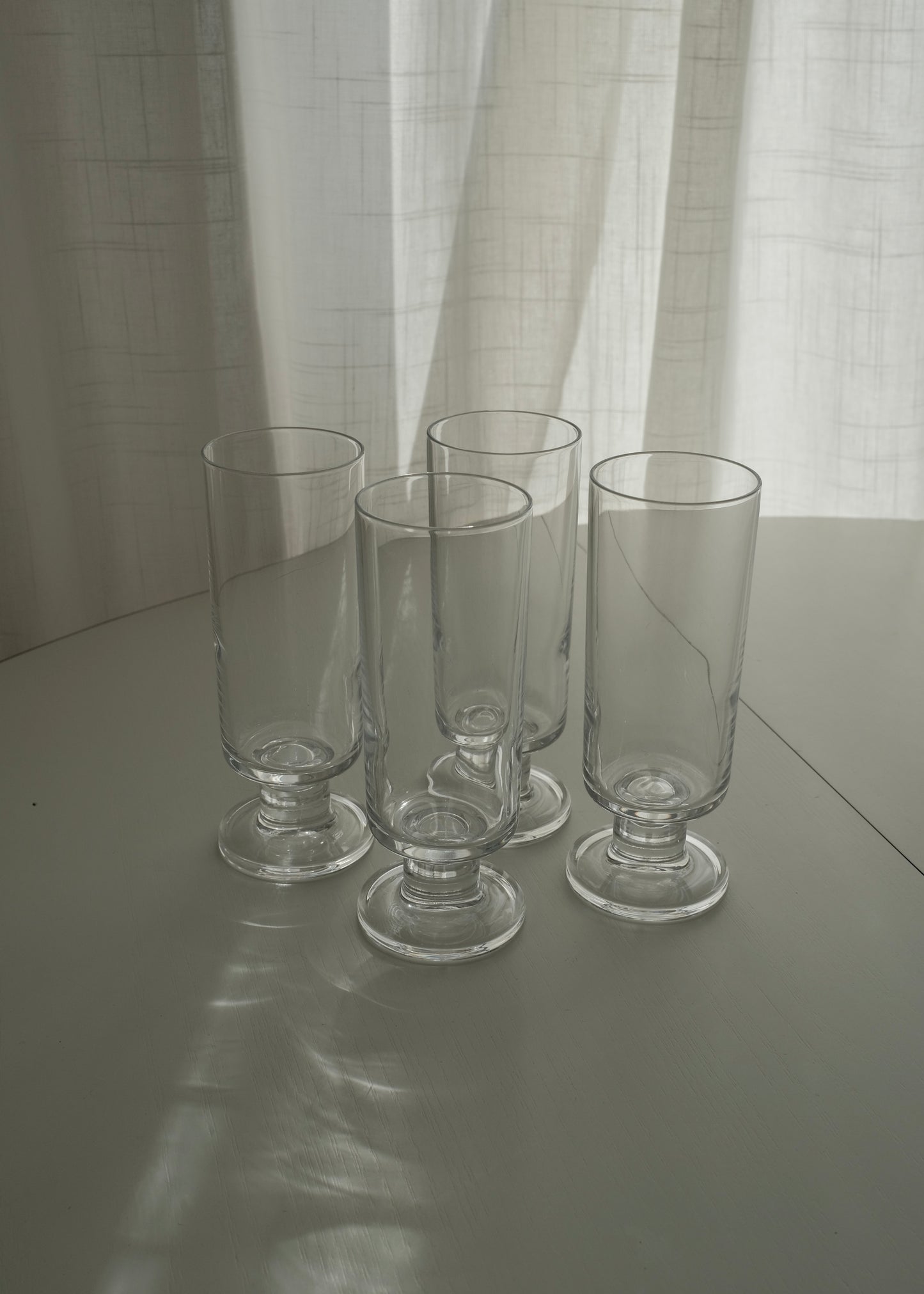 4 flûtes à champagne Cristal d'Arques 1975