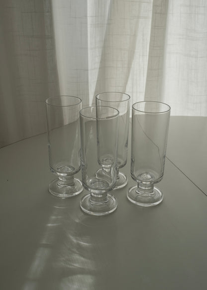 4 flûtes à champagne Cristal d'Arques 1975