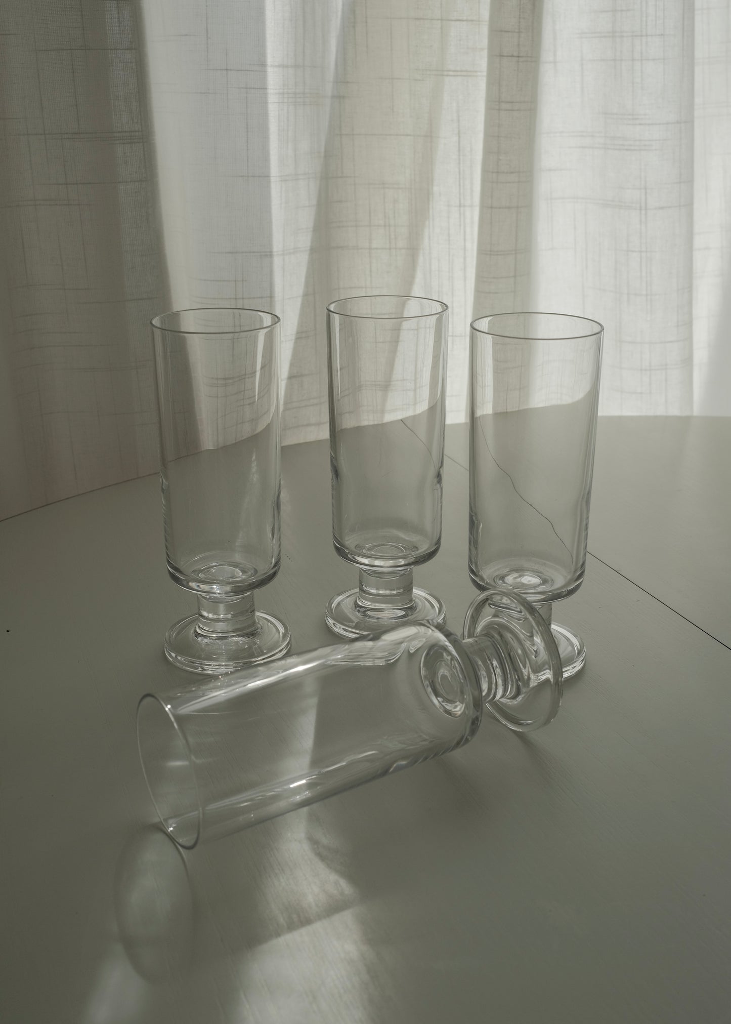 4 flûtes à champagne Cristal d'Arques 1975